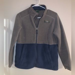 LL Bean fleece jacket with zippered pocket